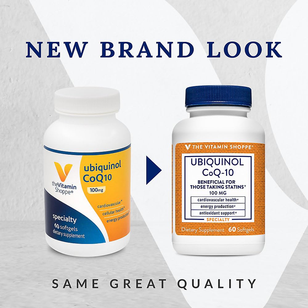 The Vitamin Shoppe Ubiquinol CoQ-10 100mg Softgels 60 Count