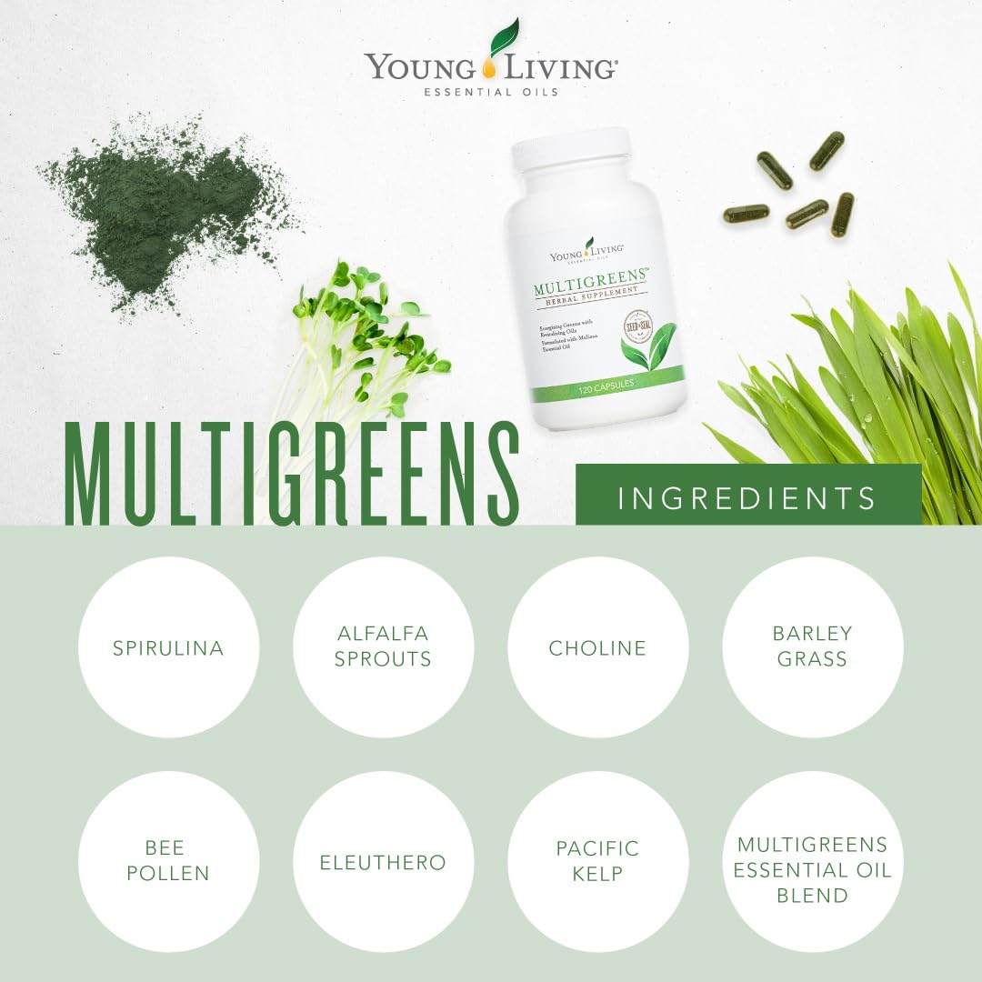 Young Living MultiGreens Capsules 120 Count
