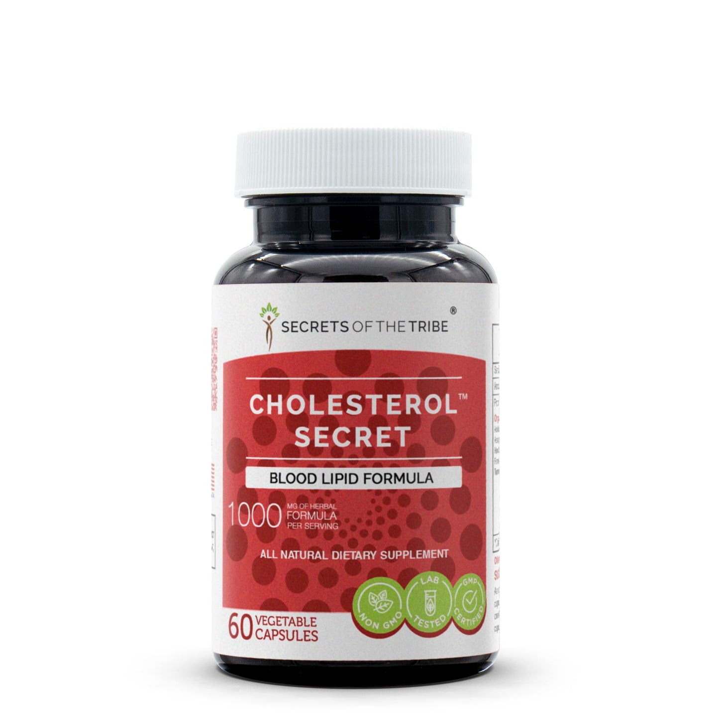 Secrets of the Tribe Cholesterol Secret, Blood Lipid Formula, Herbal Supplement Blend 60 Capsules