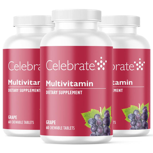Celebrate Bariatric Supplements Bariatric Multivitamin Chewable Tablet, 180 Tablets