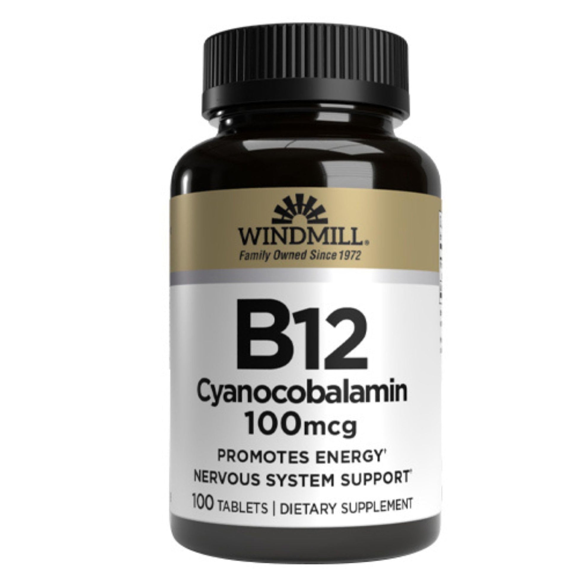 Windmill Vitamin B-12 100 mcg Tablets, 100 Count