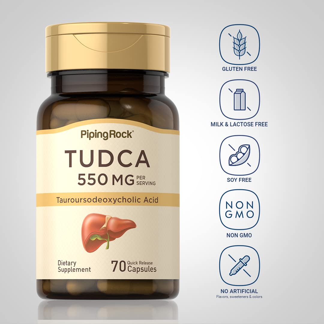 Piping Rock Tudca Supplement 550mg Capsule, 70 Count