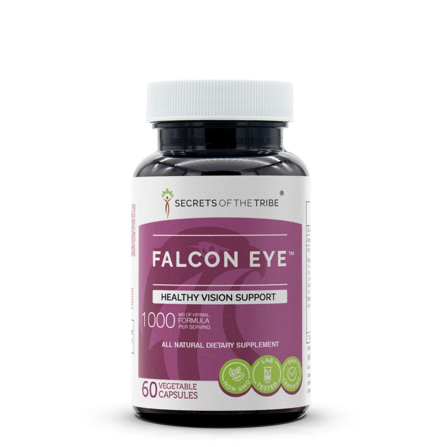 Secrets of the Tribe Falcon Eye 1000 mg Capsules, 60 Count