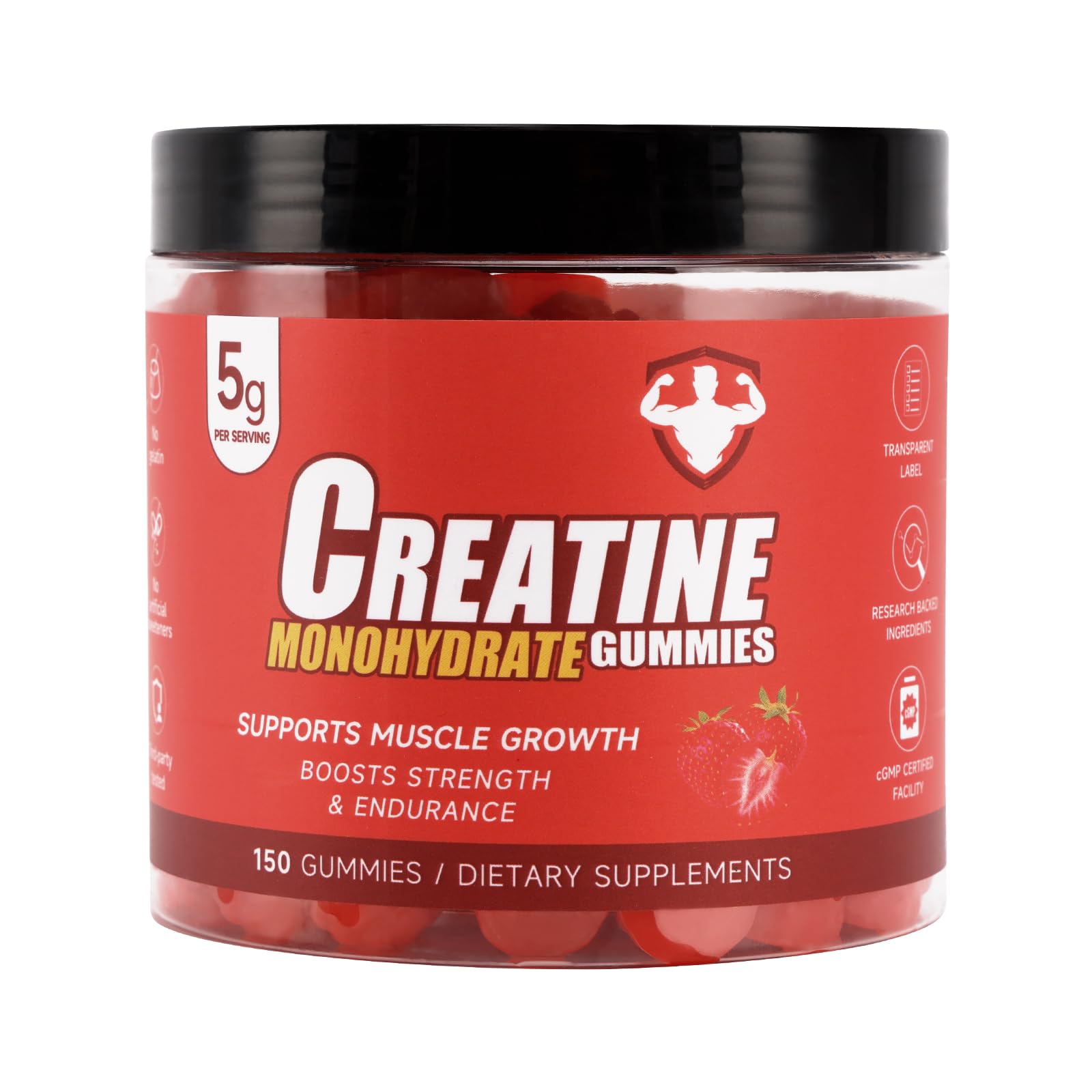 Bruce & Shark Creatine Monohydrate Gummies 150 Count