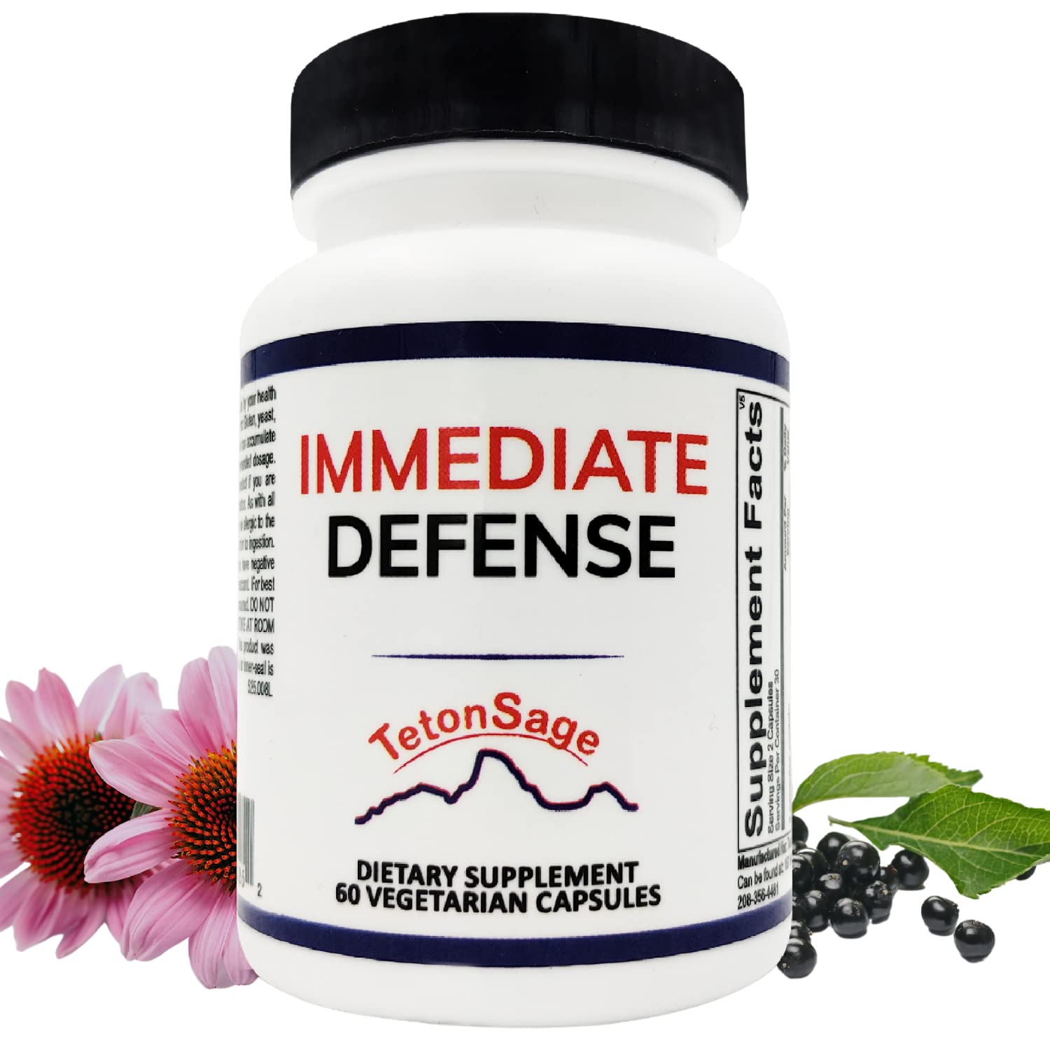 TetonSage Immediate Defense Immune Support Capsules 60