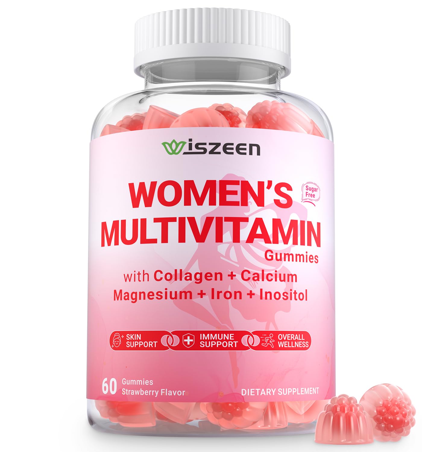 Wiszeen Womens Multivitamin Gummies, 60 Count