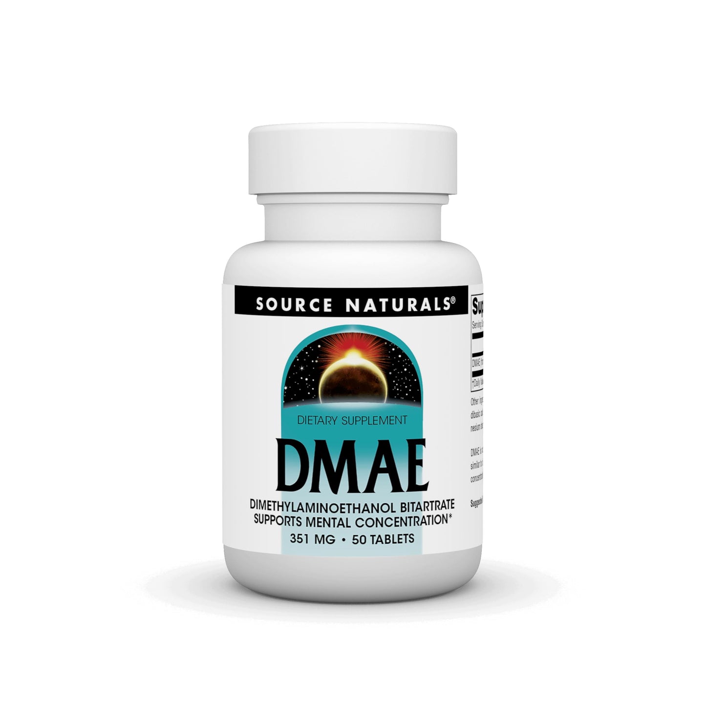 Source Naturals DMAE, Dimethylaminoethanol Bitartrate Tablets, 50 Count
