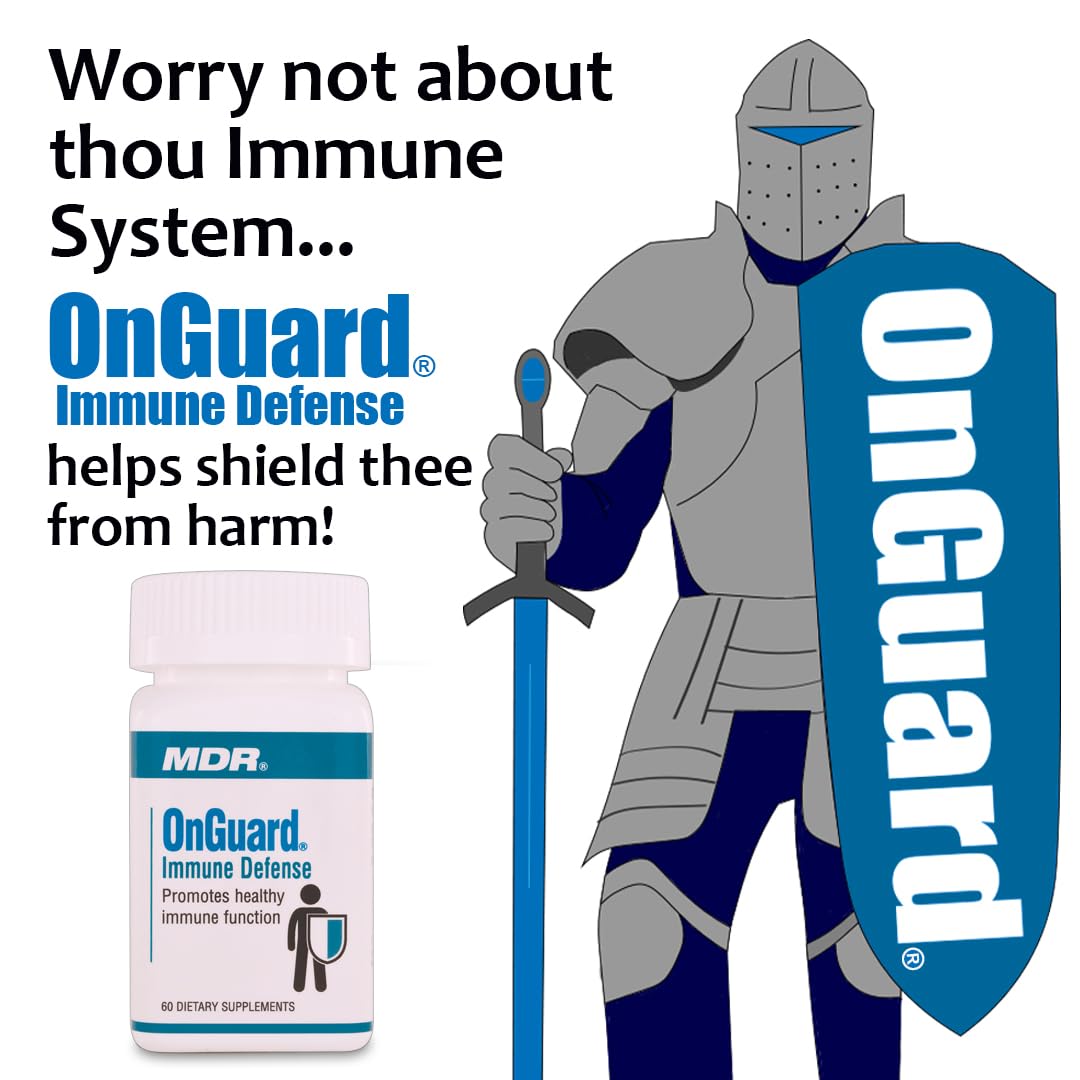 MDR OnGuard Immune Support Formula with Clinically Proven Maitake & Shitake Mushroom, Lo Han, Colostrum and Patented Lotus Seed Extract 120 Capsules
