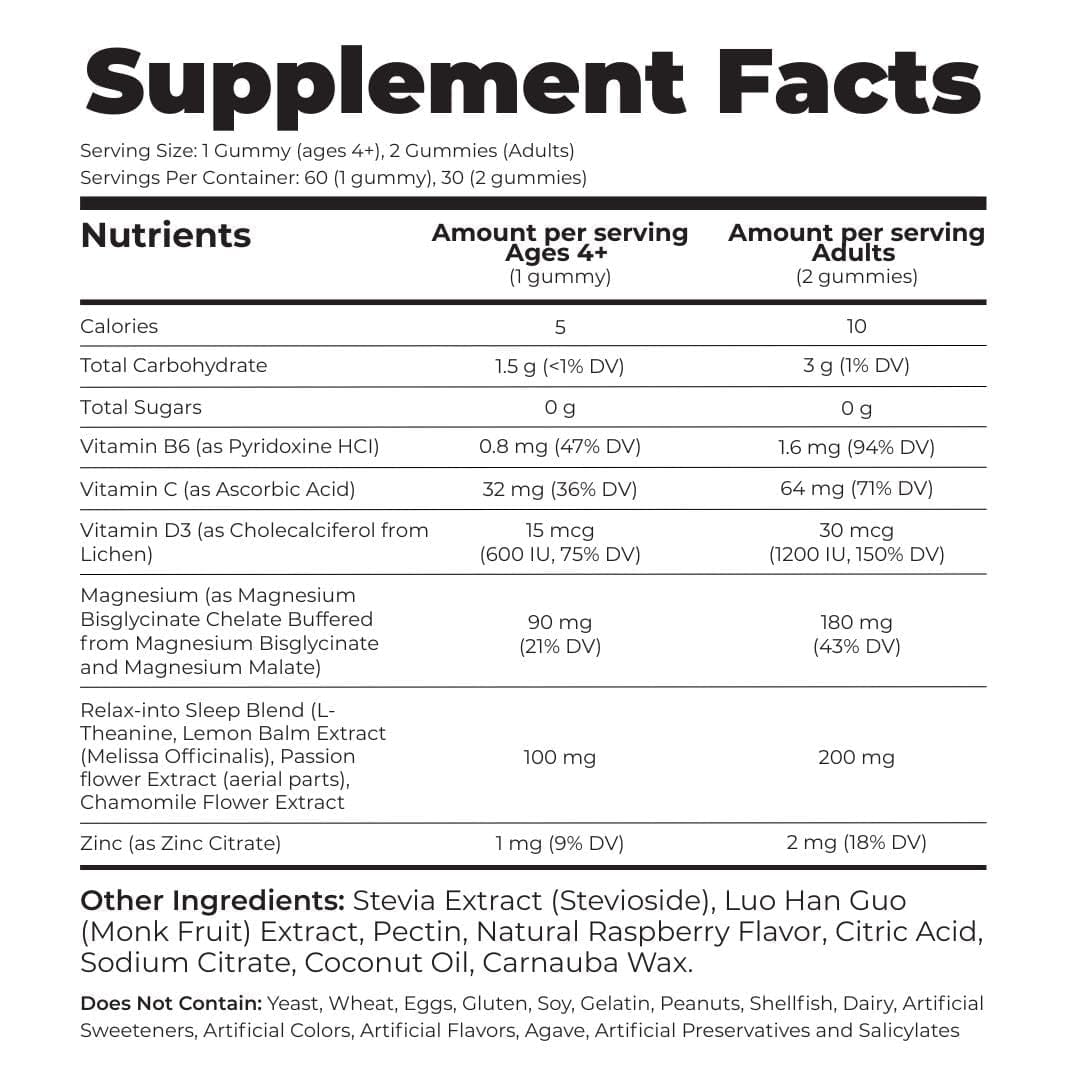 GLOWCO Magnesium Glycinate Sleep Gummies for Kids 4+ – Melatonin Free, Gentle Calm Magnesium Gummies, Sugar Free, Vegan, 60 Gummies