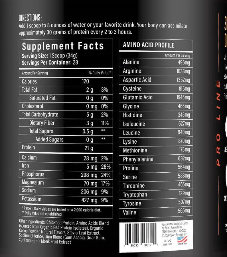 Sport Formula 99 Chickpea Protein Powder, 2.1 lb
