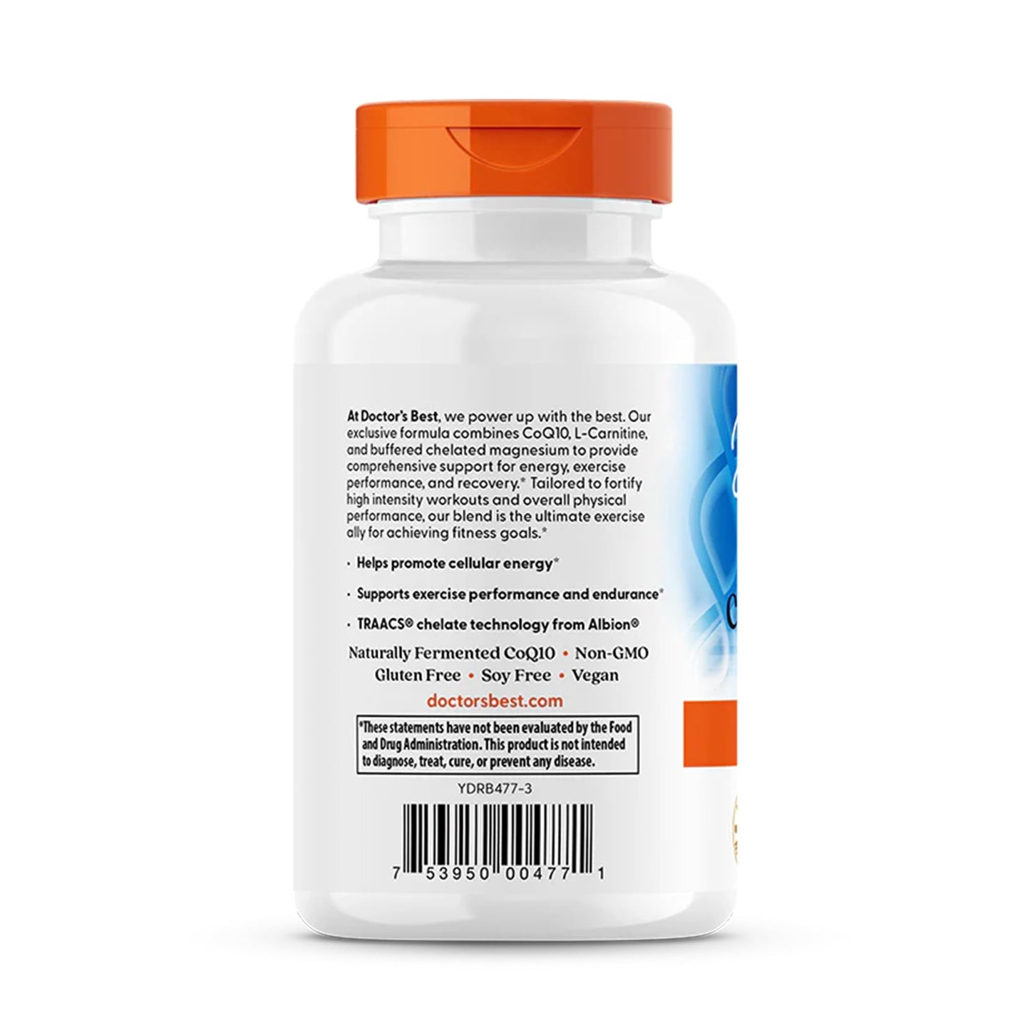 Doctor's Best CoQ10 L-Carnitine Magnesium Supplement Capsules 90 Count