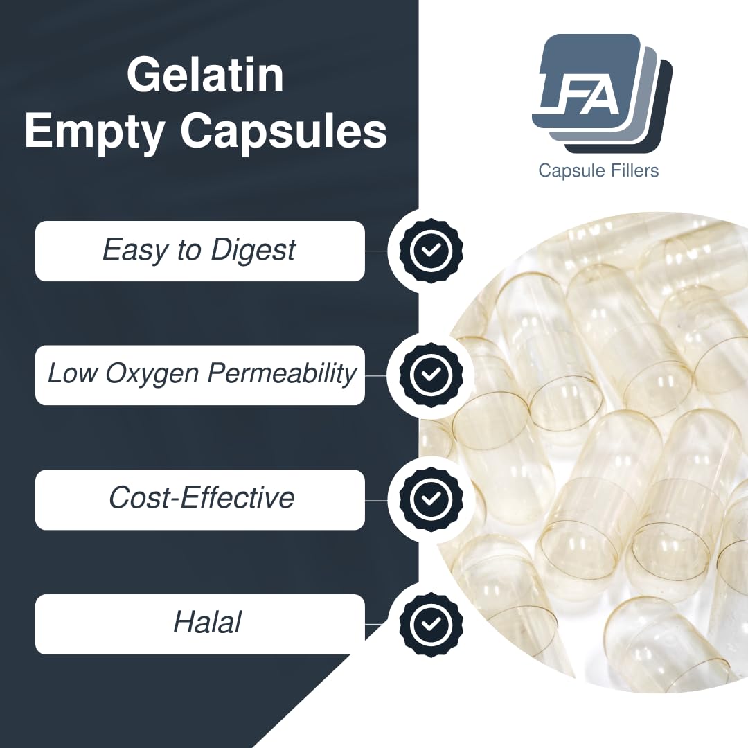 LFA Tablet Presses Empty Gel Capsules 1000 Count