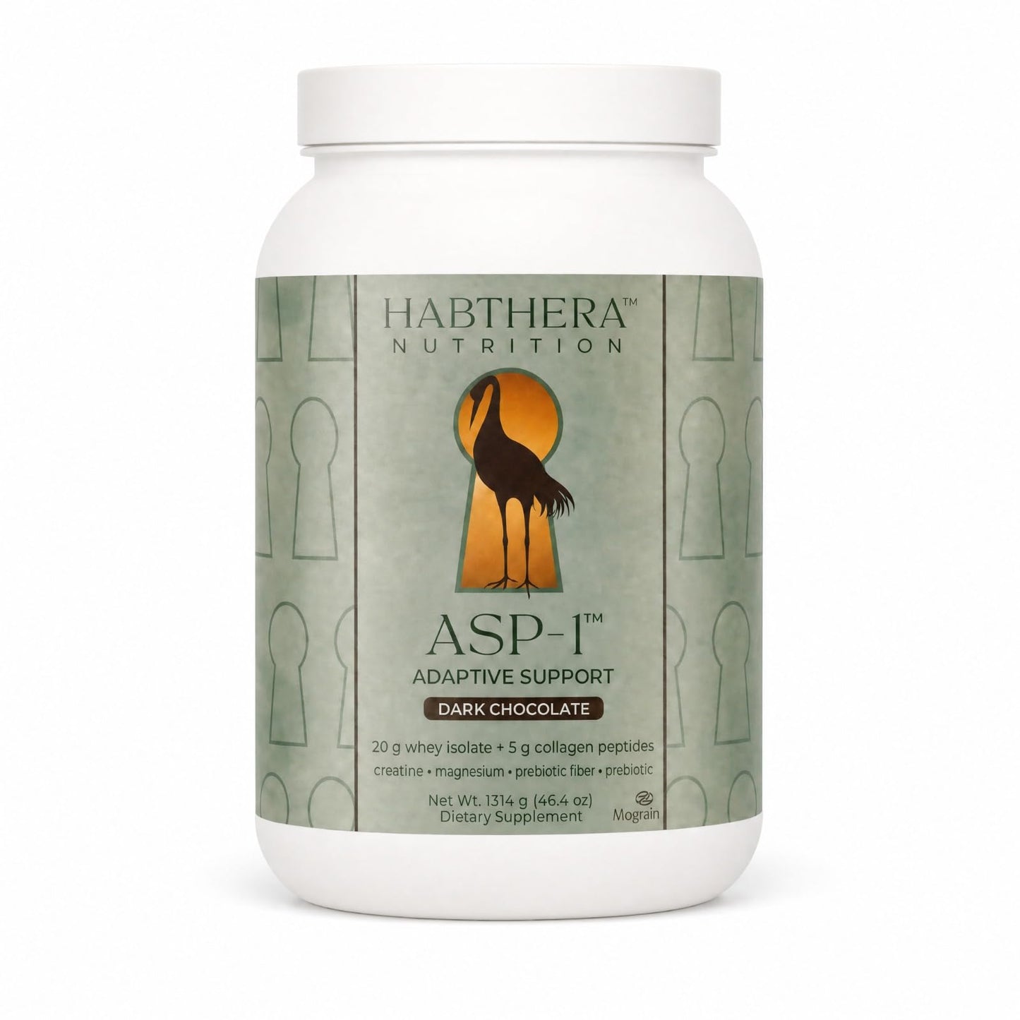 Habthera Adaptive Protein Powder for GLP-1 Users, 25g Protein, Dark Chocolate, 1 oz