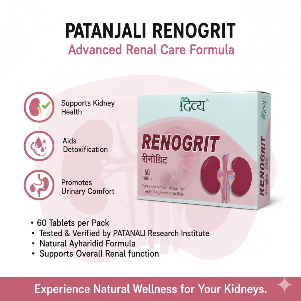 Rang Bliss Renogrit Ayurvedic Kidney Health Supplement Tablets, 60 Tablets