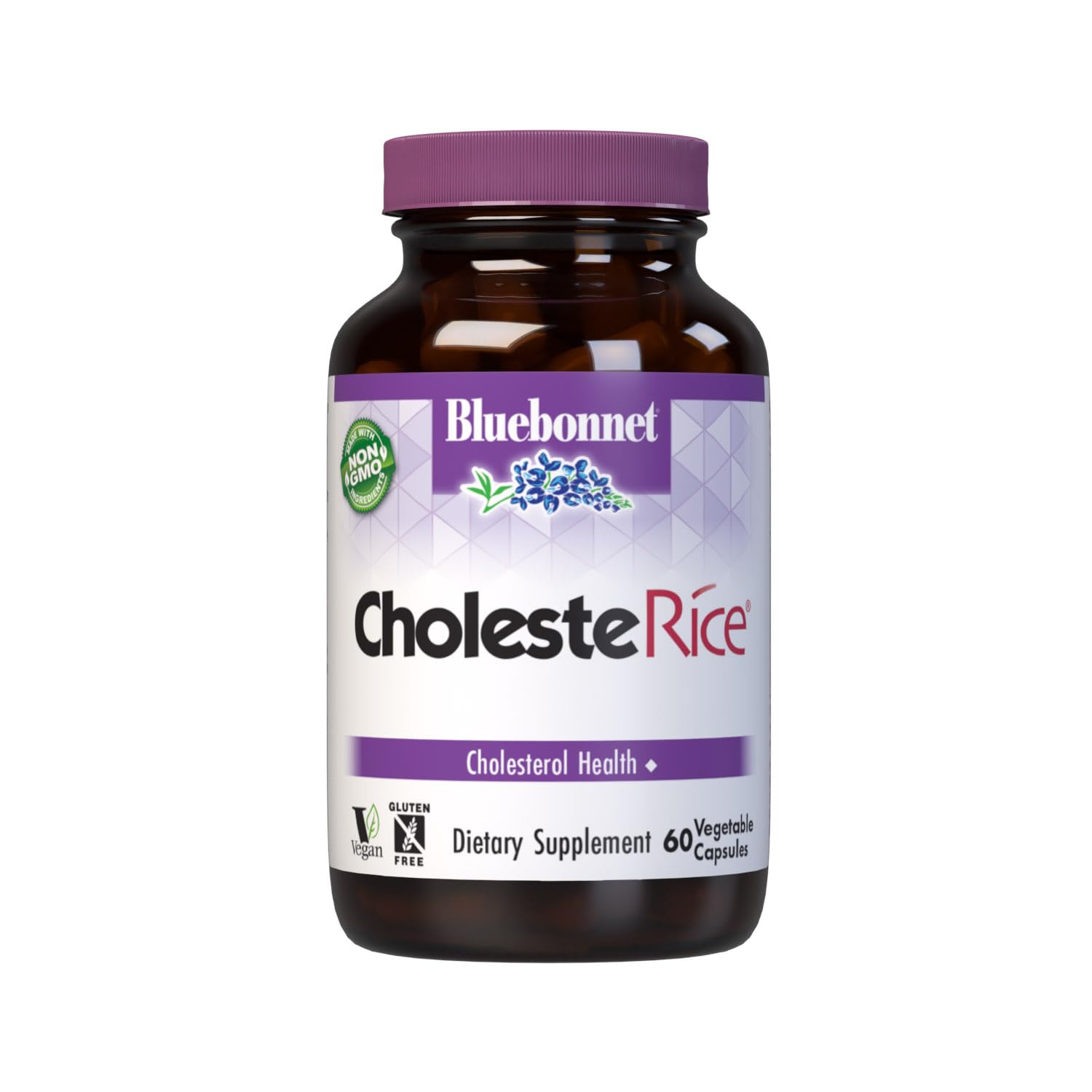 BlueBonnet CholesteRice Vegetable Capsules, 60 Capsules