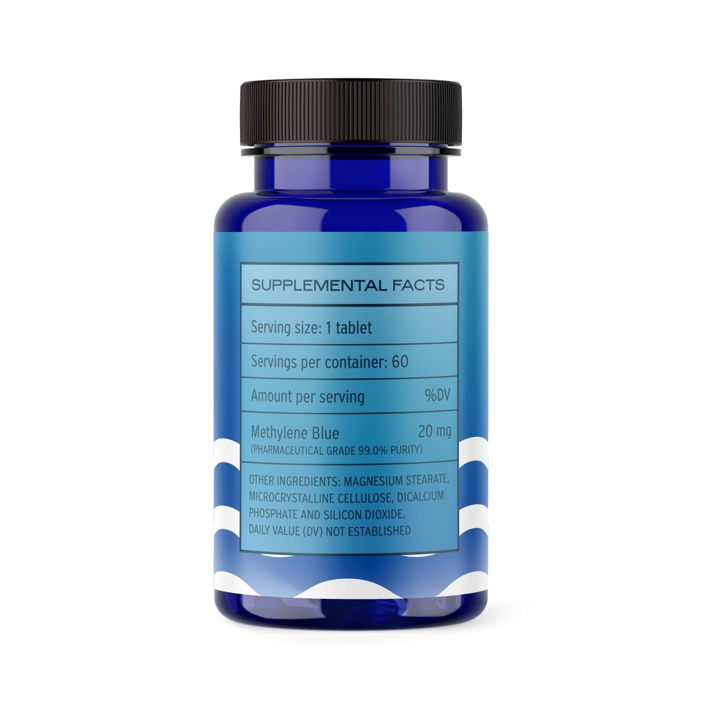 Generic Methylene Blue USP Grade 20mg Tablets, 60 Tablets
