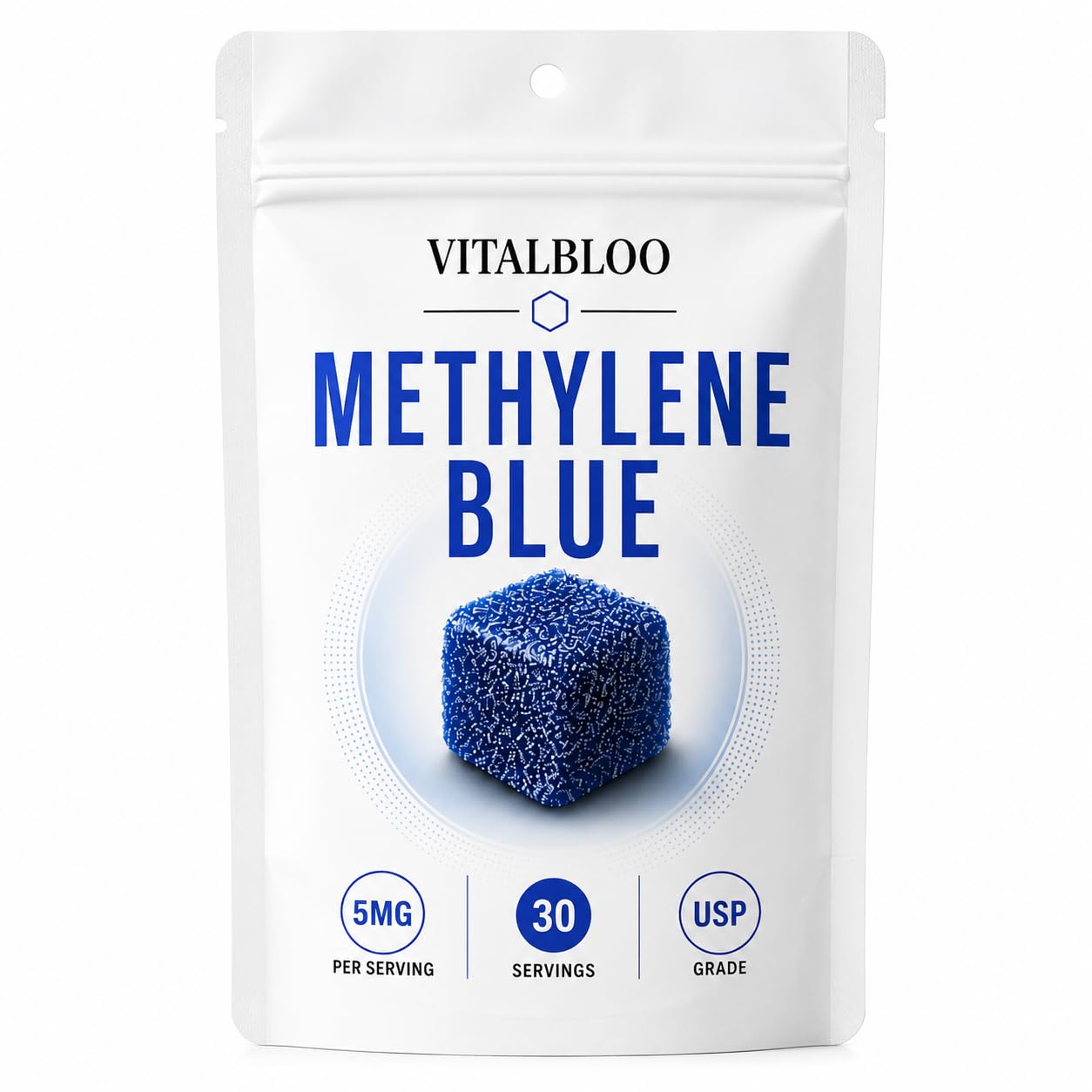 TINDEDLY VITALBLOO Methylene Blue Gummies, 60 Count