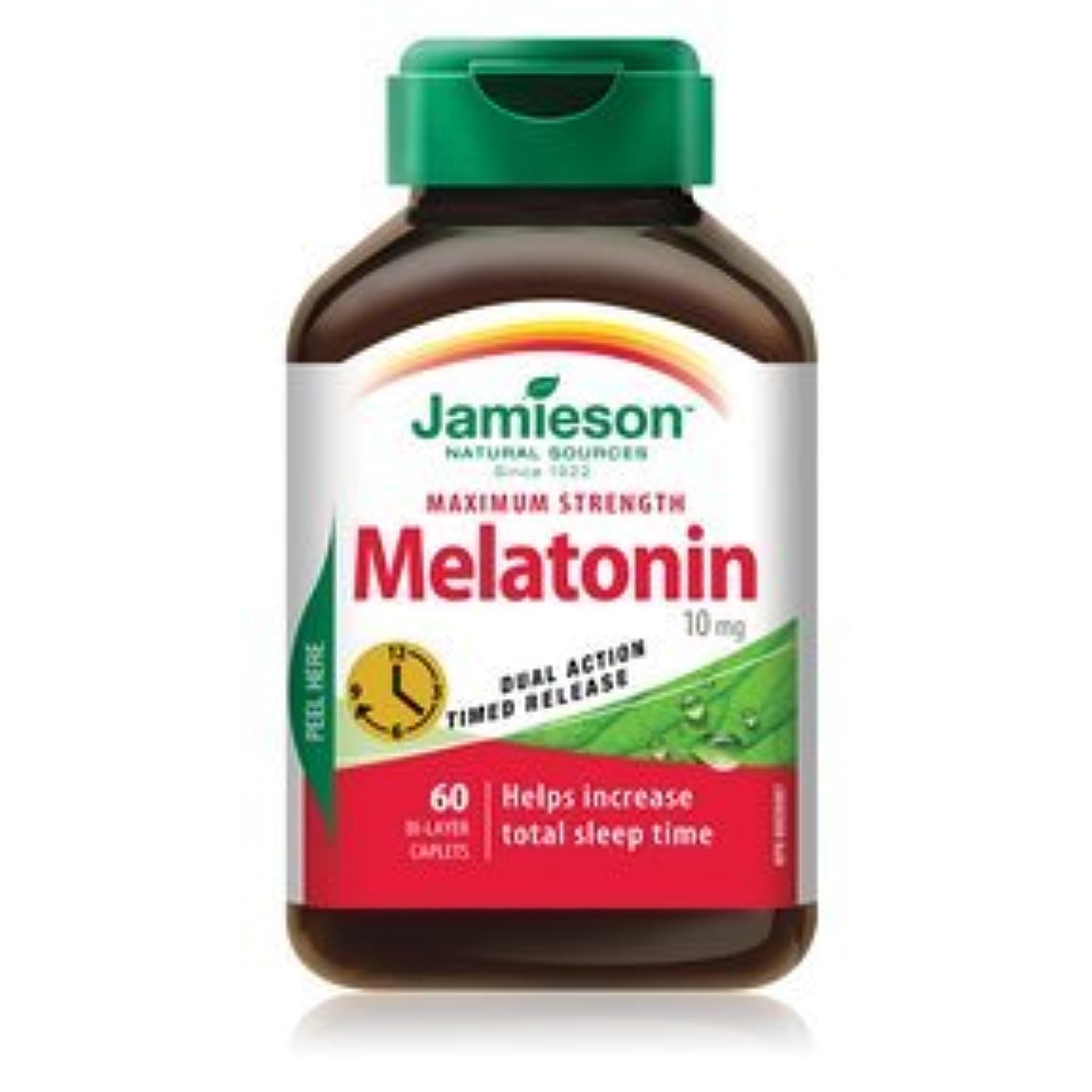Jamieson Laboratories Melatonin 10 mg Timed Release Dual Action Capsules, 60 Capsules