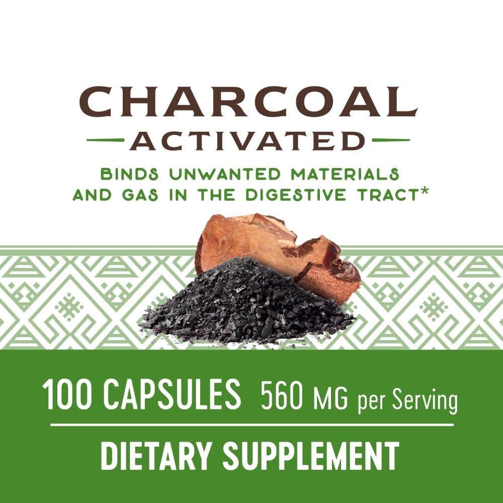 Xllent Activated Charcoal 280mg Capsules, 400 Count
