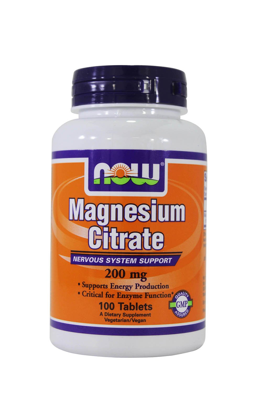 NOW Foods Magnesium Citrate 200mg Capsules, 200 Count