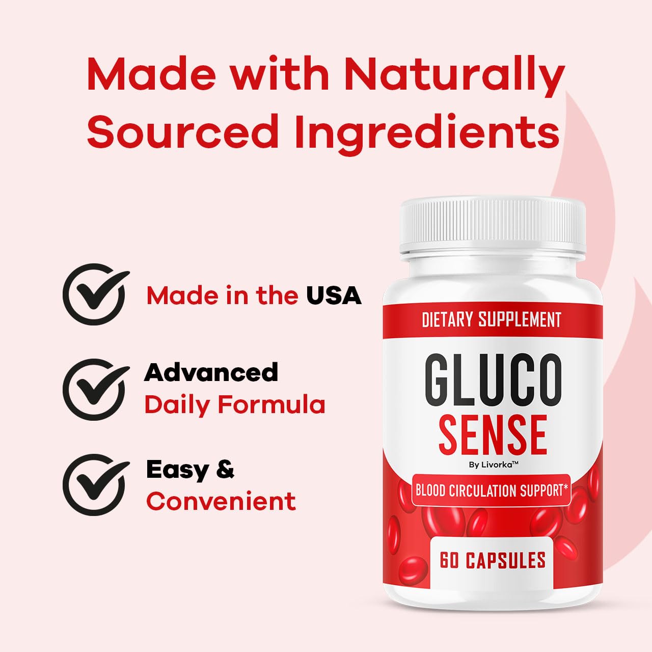 LIVORKA GlucoSense Capsules, 60 Count