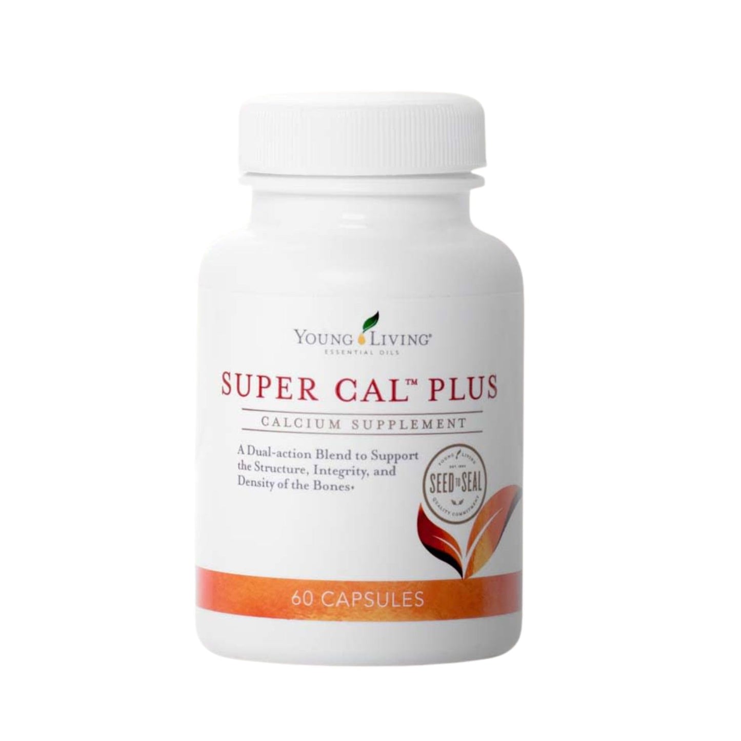 Young Living Super Cal Plus Calcium Mineral Bone Health Supplement, Synergistic Blend of Magnesium, Vitamins D & K, 60 Capsules