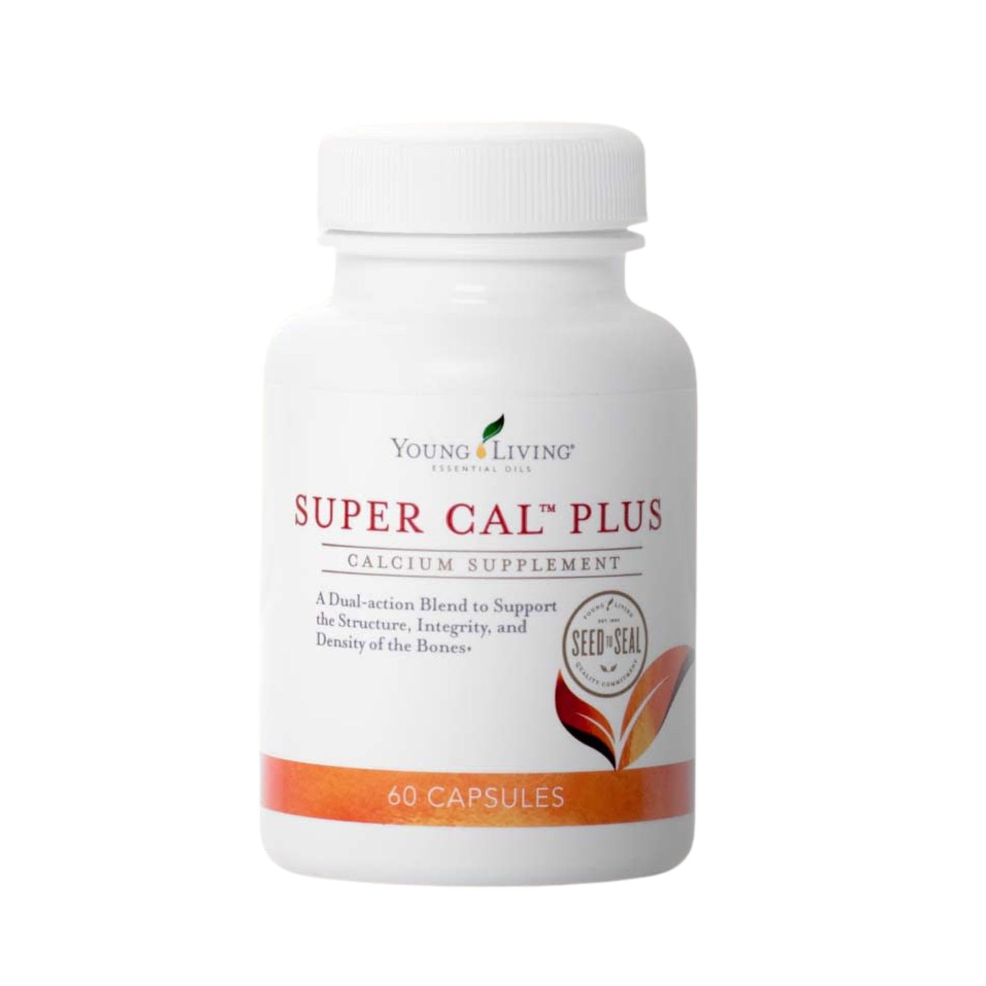 Young Living Super Cal Plus Calcium Mineral Bone Health Supplement, Synergistic Blend of Magnesium, Vitamins D & K, 60 Capsules