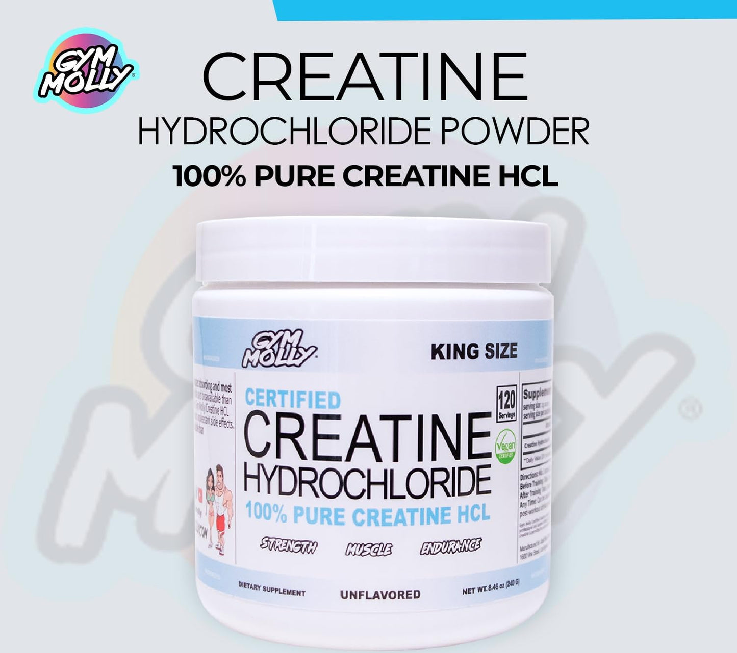 Gym Molly Creatine Hydrochloride (HCL) Powder 8.5 Ounce
