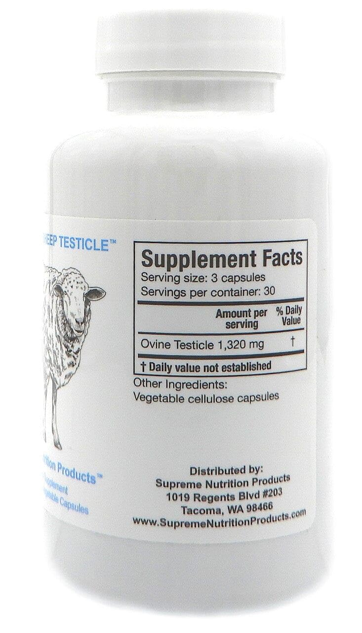 Supreme Nutrition Products Sheep Testicle Capsules, 90 Count