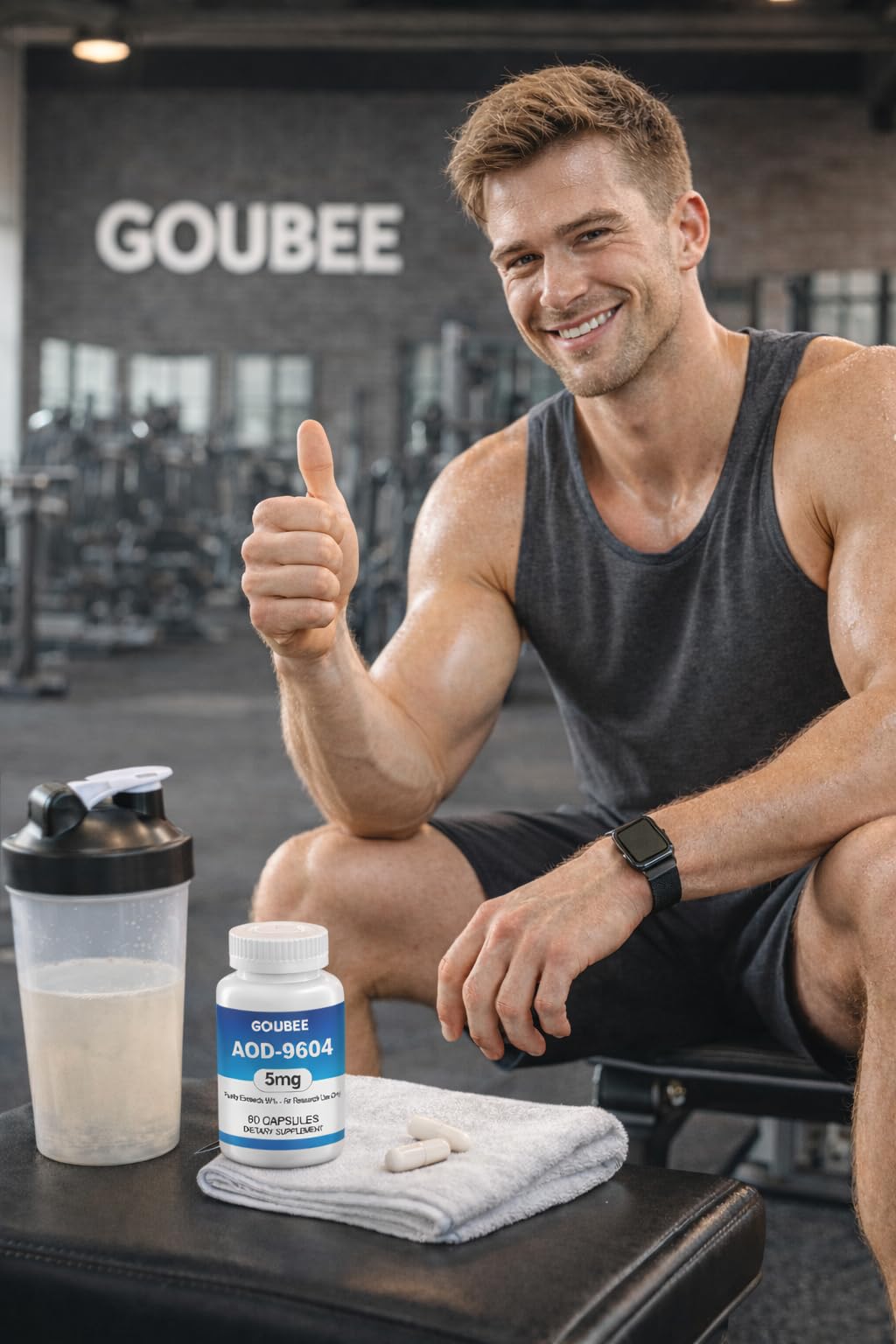 GOUBEE AOD-9604 (5MG) Research Peptide Capsules, 60 Count
