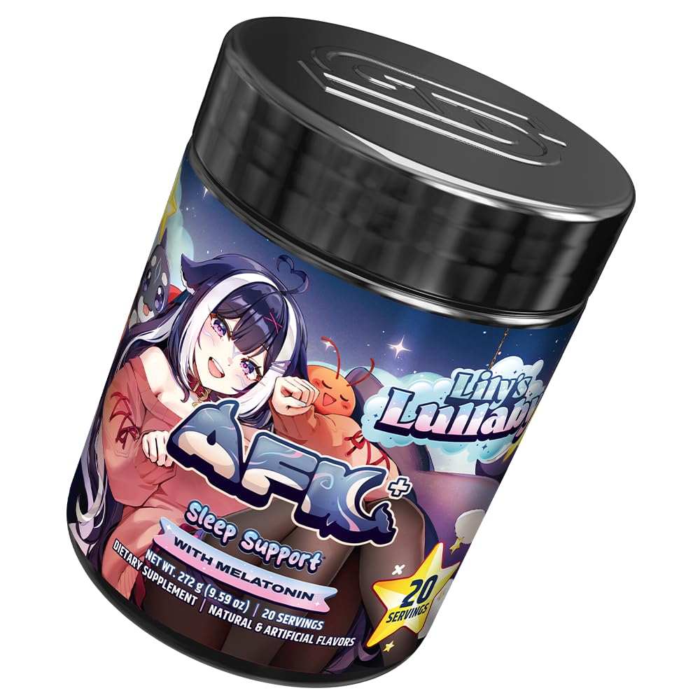 Gamer Supps AFK+ with Melatonin Lily's Lullaby Hot Cocoa by Shylily Powder 9.59 Ounce