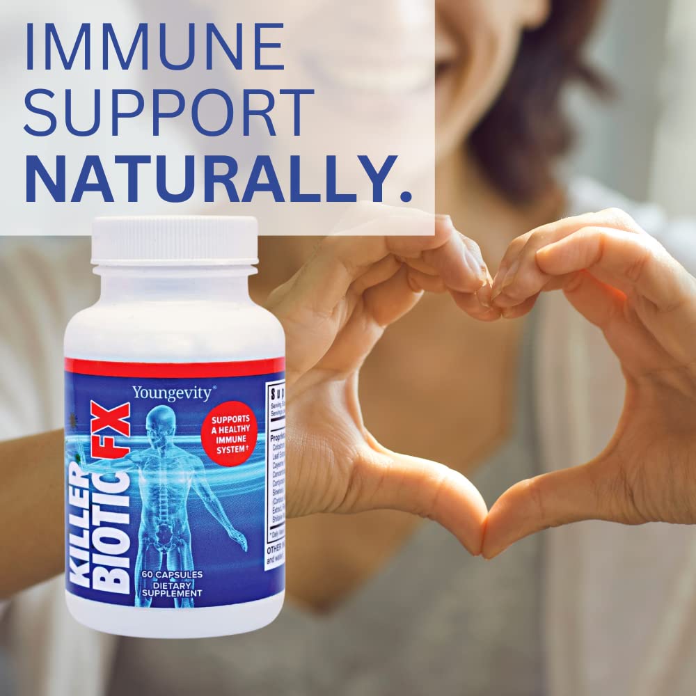 Youngevity Killer Biotic FX Immune System Support Capsules, 60 Capsules