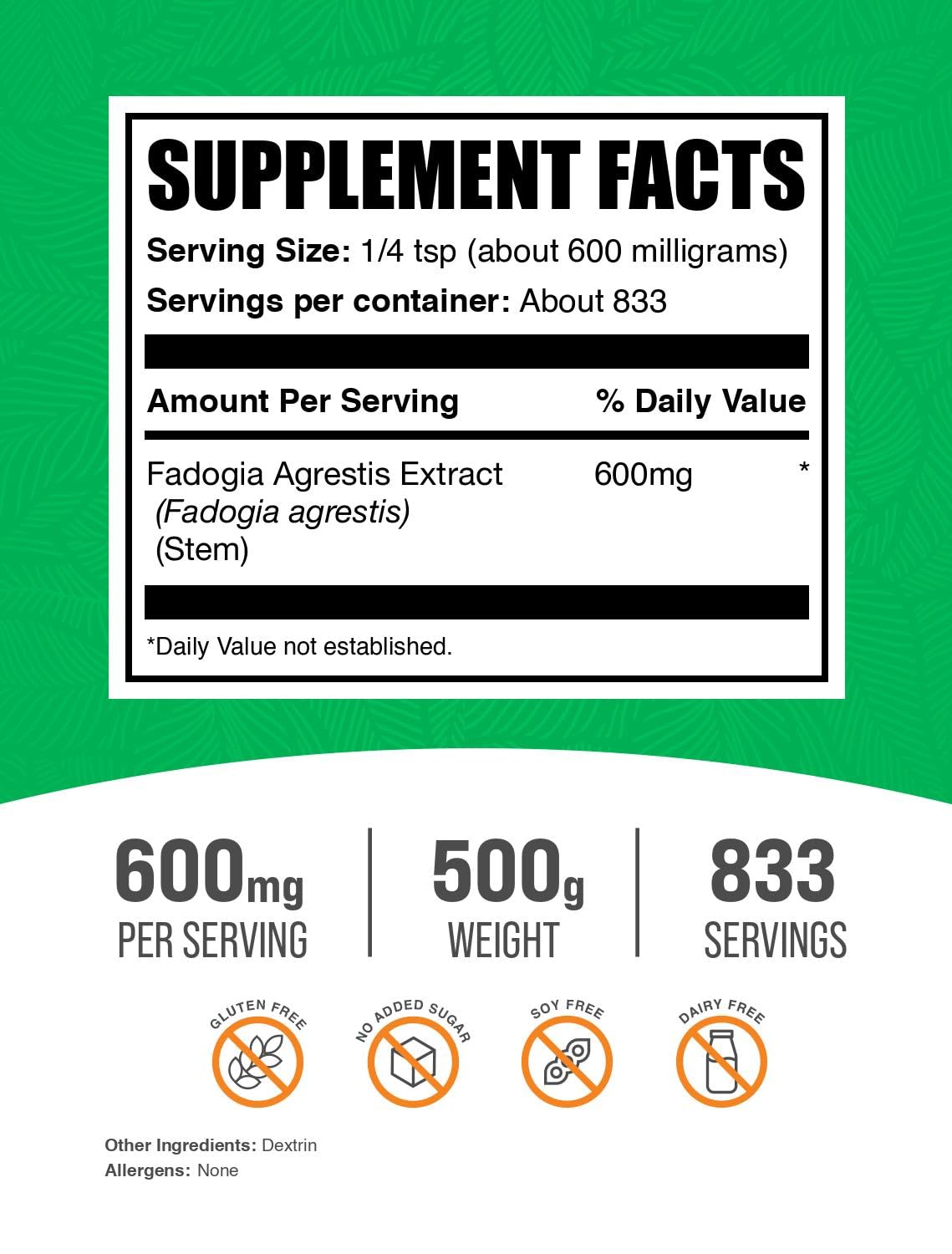 BulkSupplements Fadogia Agrestis Extract Powder 17.6 Ounce
