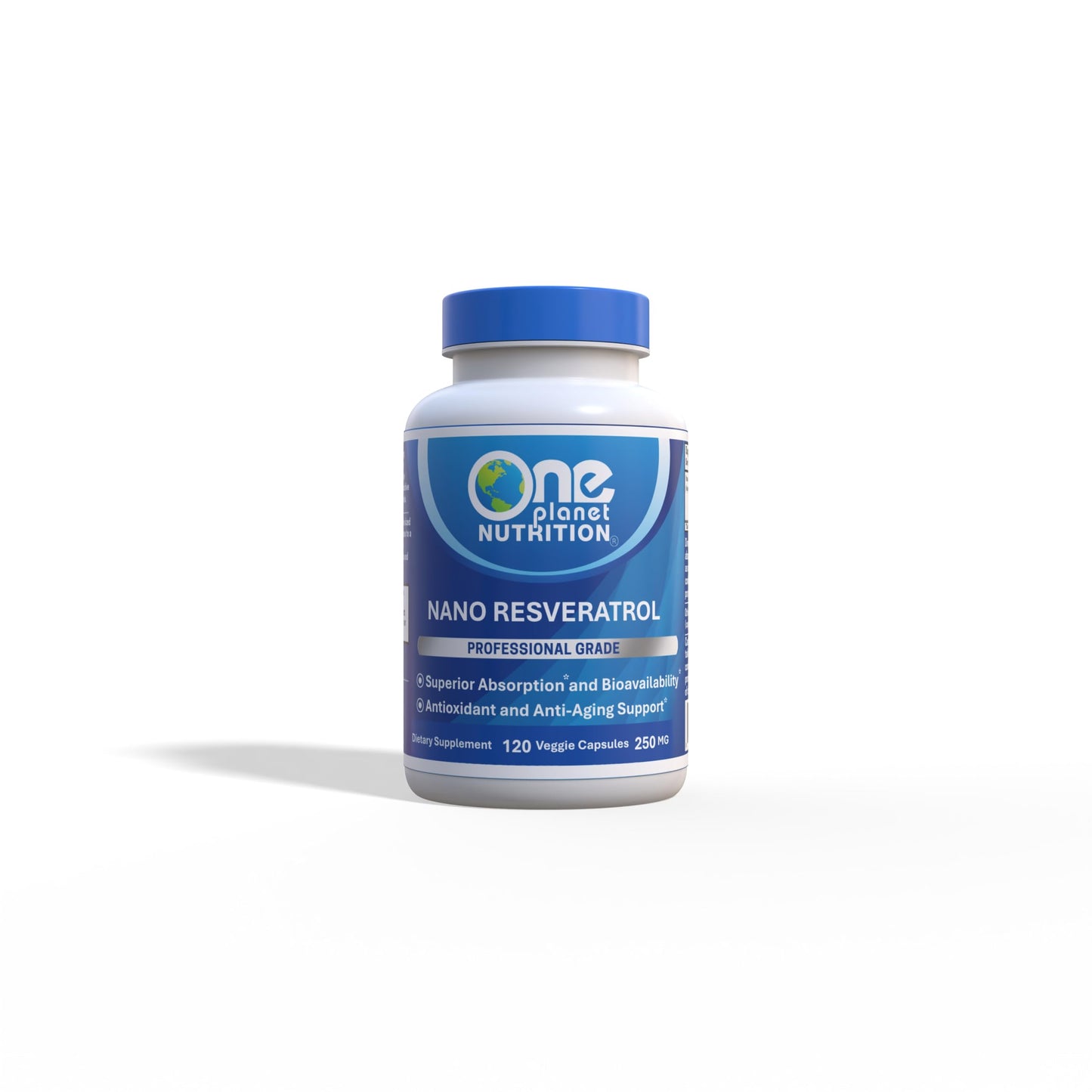 One Planet Nutrition Nano Resveratrol 250 mg Capsules, 120 Count