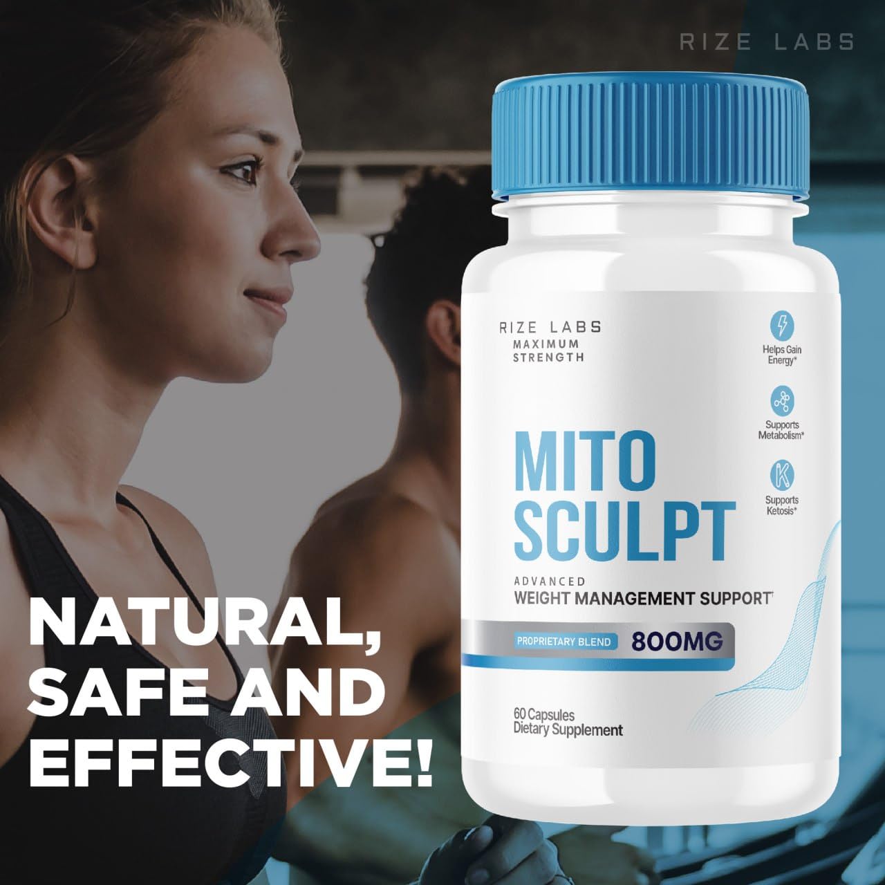 Rize Labs MitoSculpt Weight Loss Capsules, 180 Count