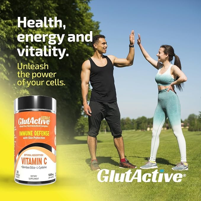 GlutActive Ultra Vitamin C 1,000mg Tablets 30