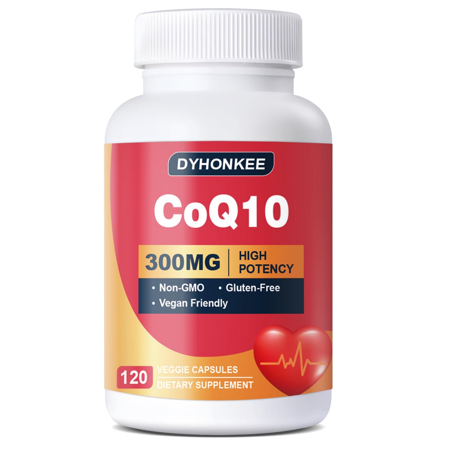 Generic DYHONKEE CoQ10 Supplement 300mg with PQQ, Powerful Formula for Energy Support, Enhanced Absorption, 120 Capsules