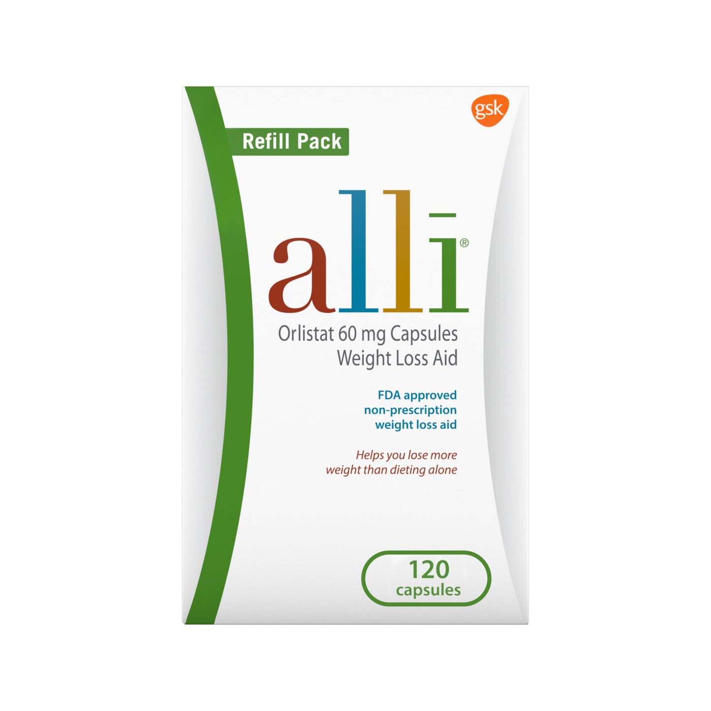 alli Weight Loss Diet Pills Orlistat 60 mg Capsules, 120 Count