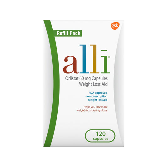 alli Weight Loss Diet Pills Orlistat 60 mg Capsules, 120 Count