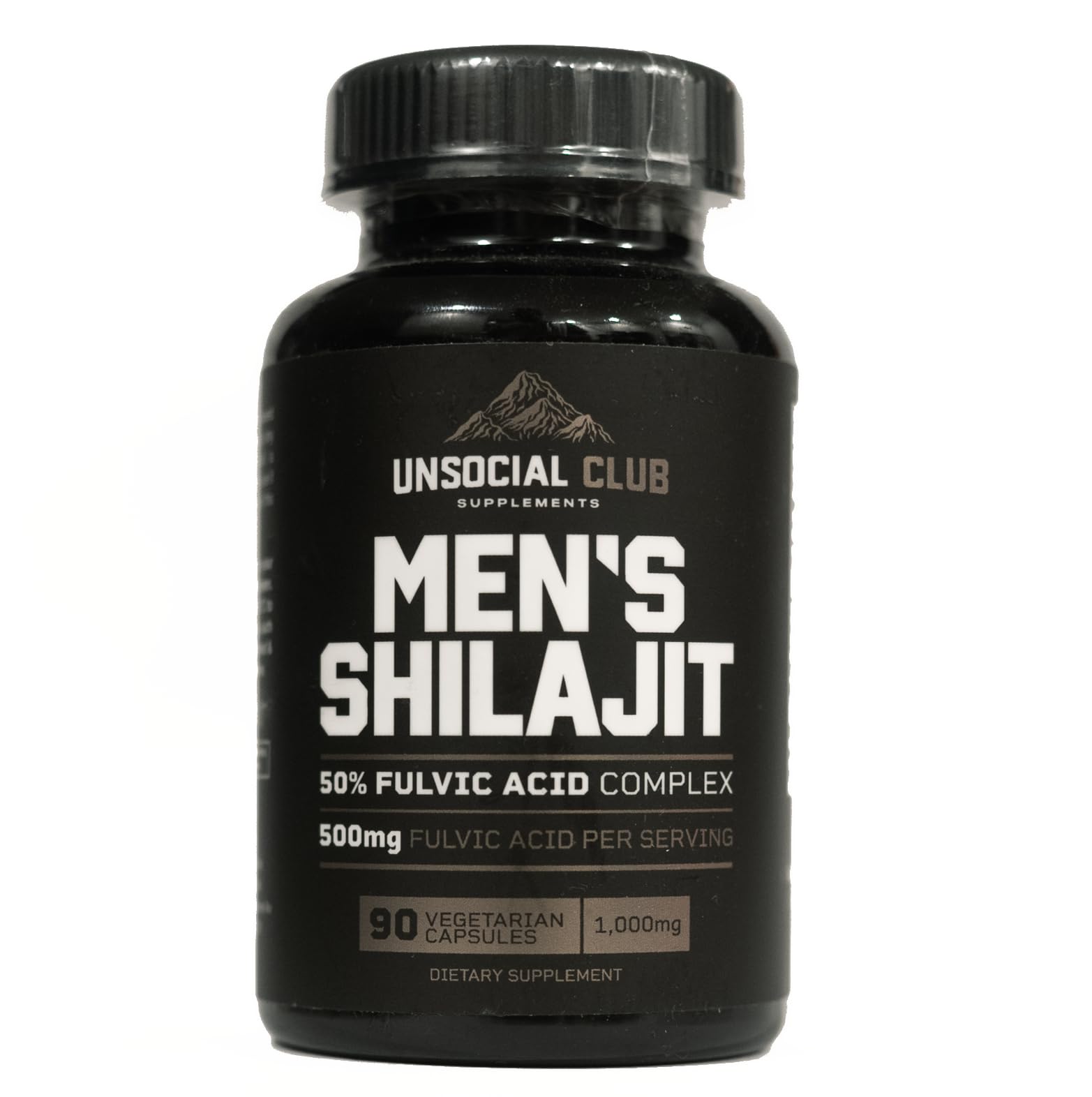 Unsocial Pomade Pure Shilajit Capsules for Men 1000mg per Serving, 90 Capsules