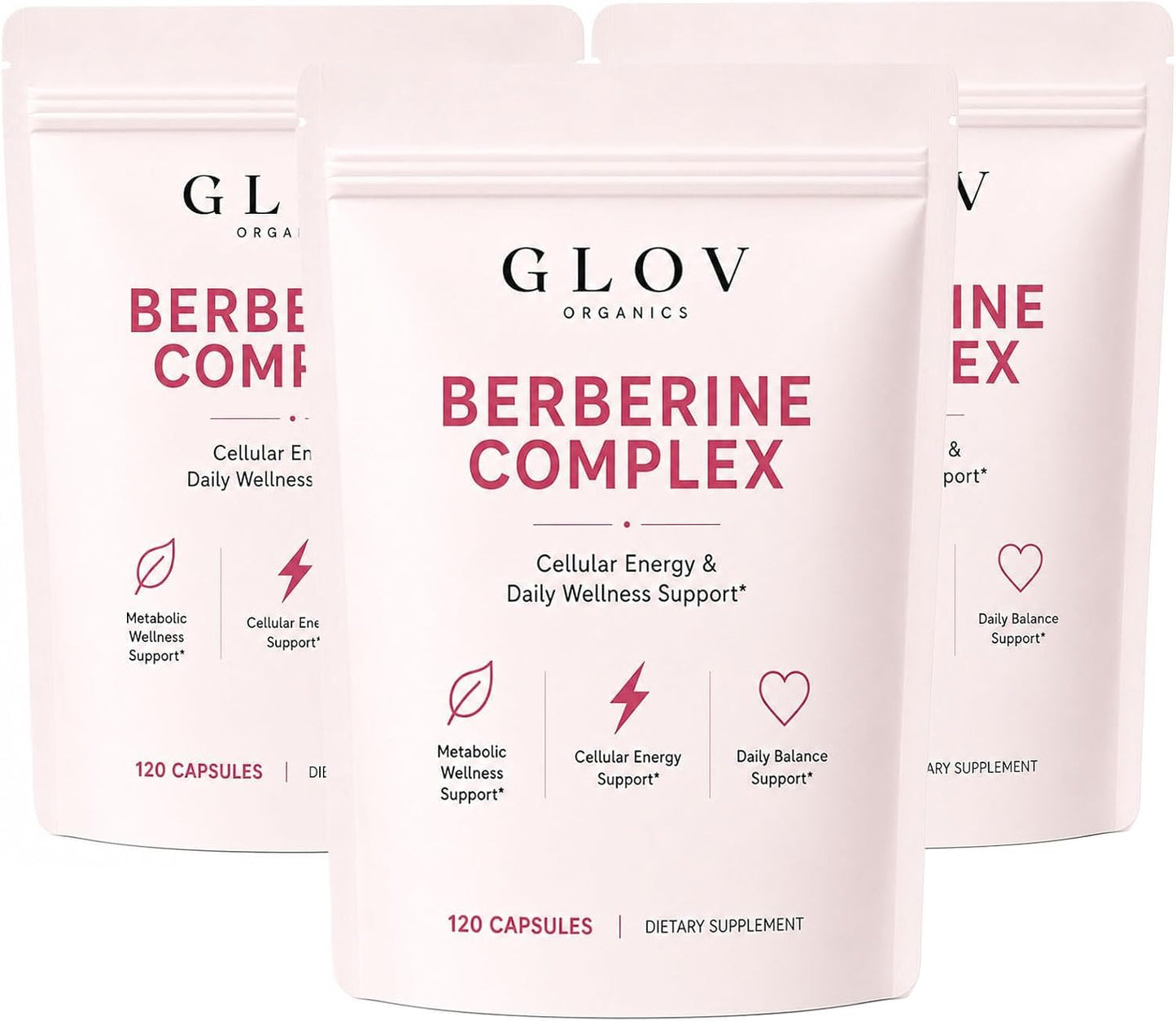 Glov Organics Berberine Complex, Cellular Energy & Metabolism Support Capsule, 1 Count