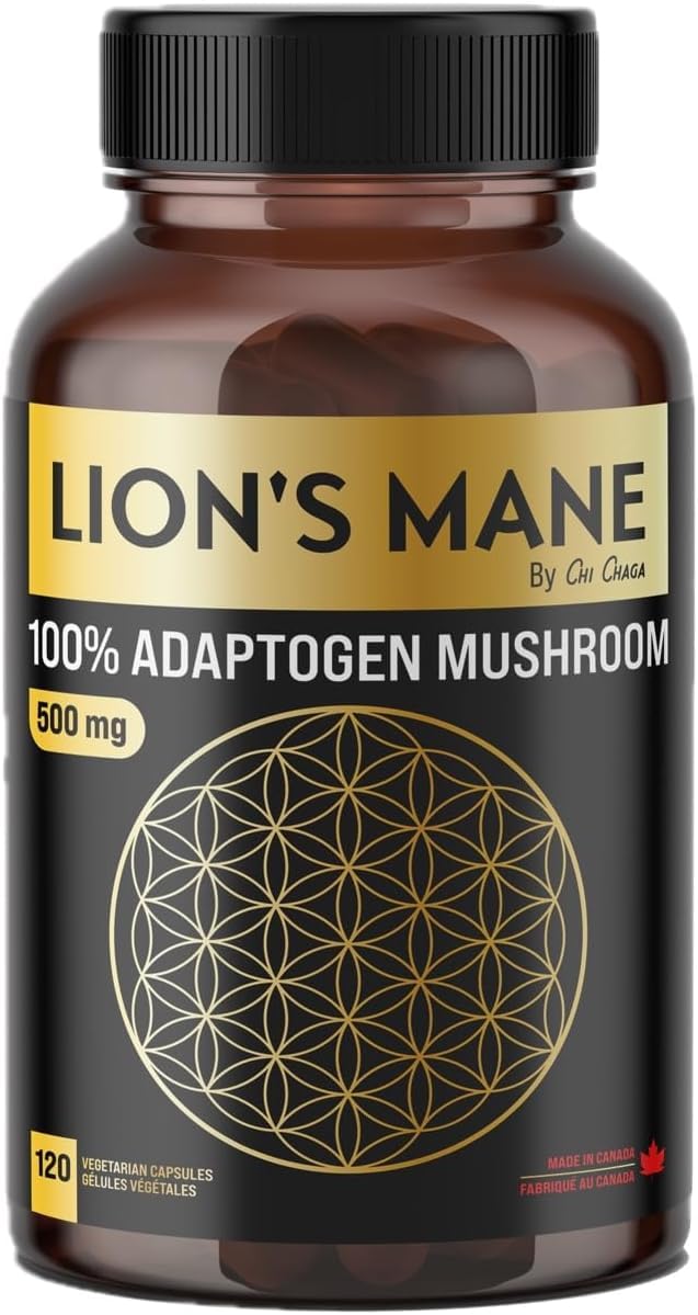 CHI CHAGA Lion’s Mane Mushroom Premium Nootropic Supplement 120 Capsules