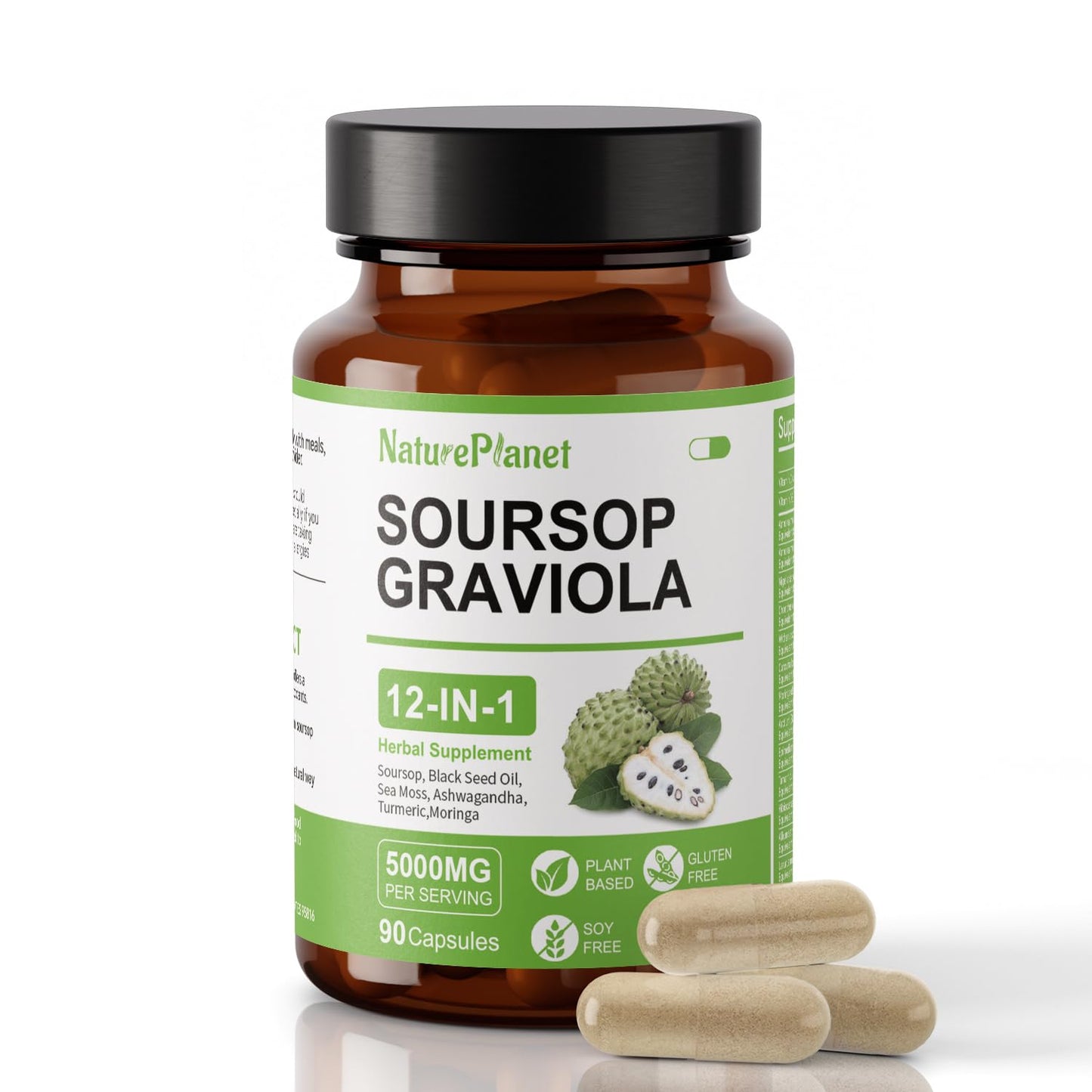 NaturePlanet Soursop Capsules 90 Count