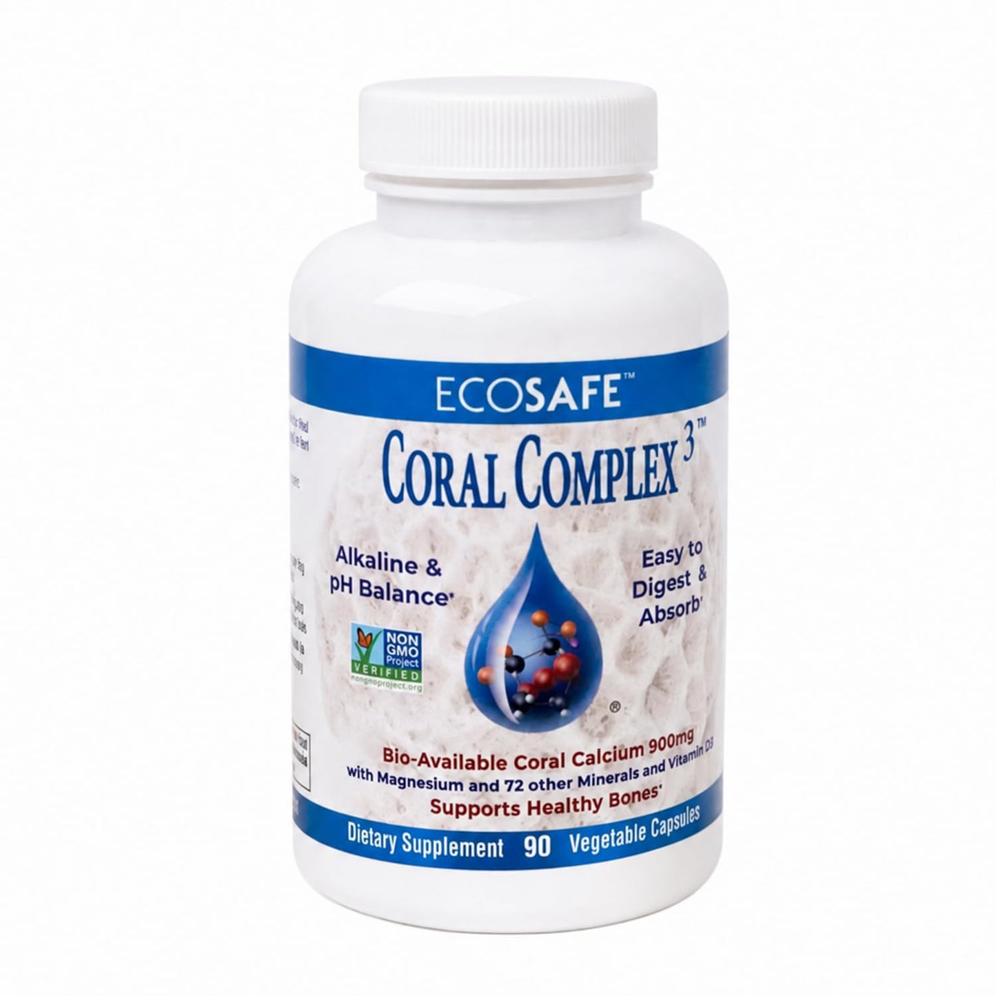 Coral White Coral Complex 3 Natural Calcium Supplement Capsules 90