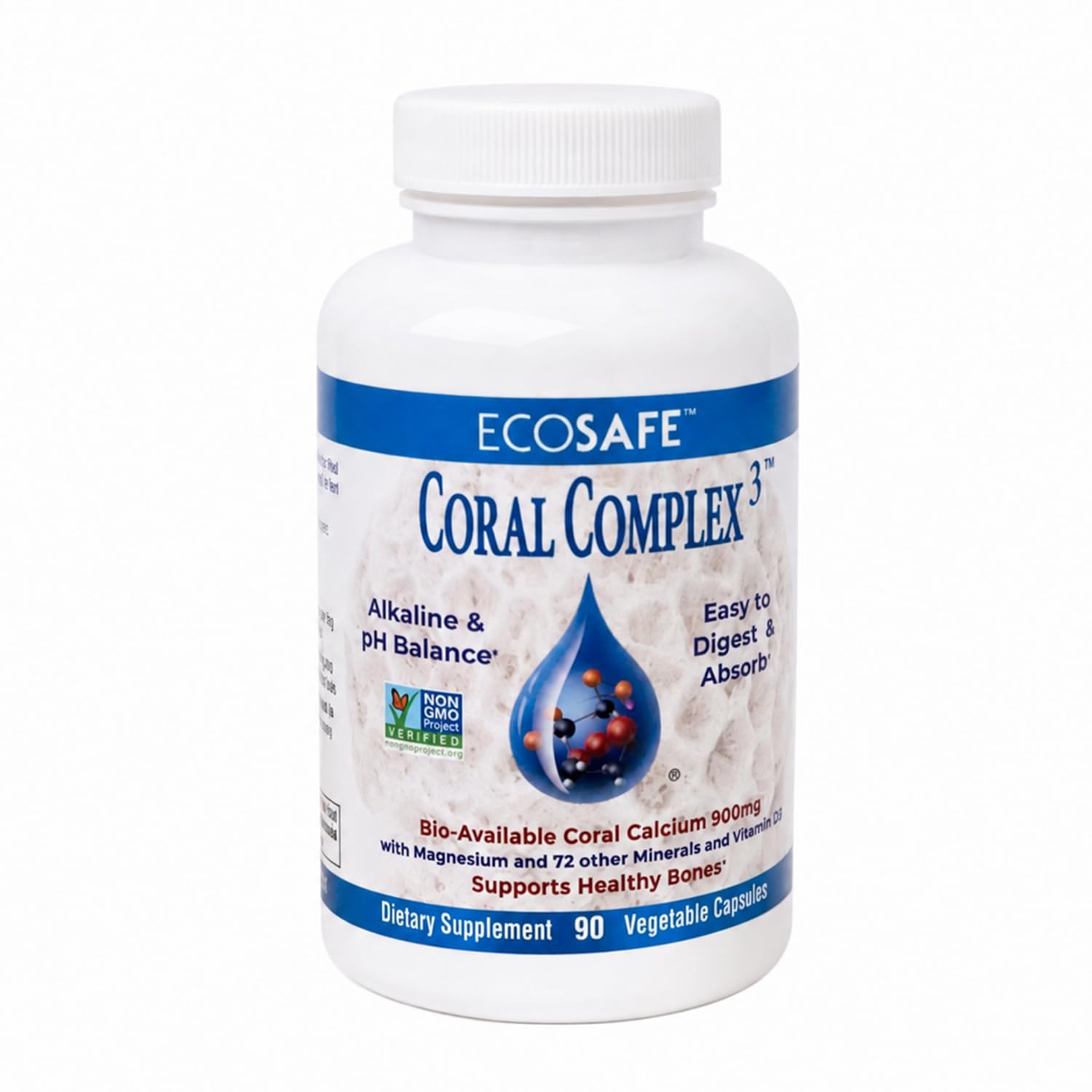 Coral White Coral Complex 3 Natural Calcium Supplement Capsules 90