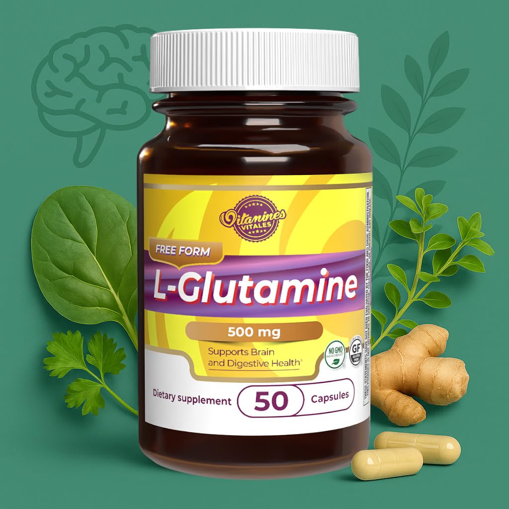 Vitamines Vitales L-Glutamine Capsule 50 Count