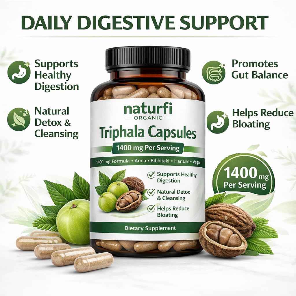 Naturfi Organic Triphala Capsules 120 Capsules