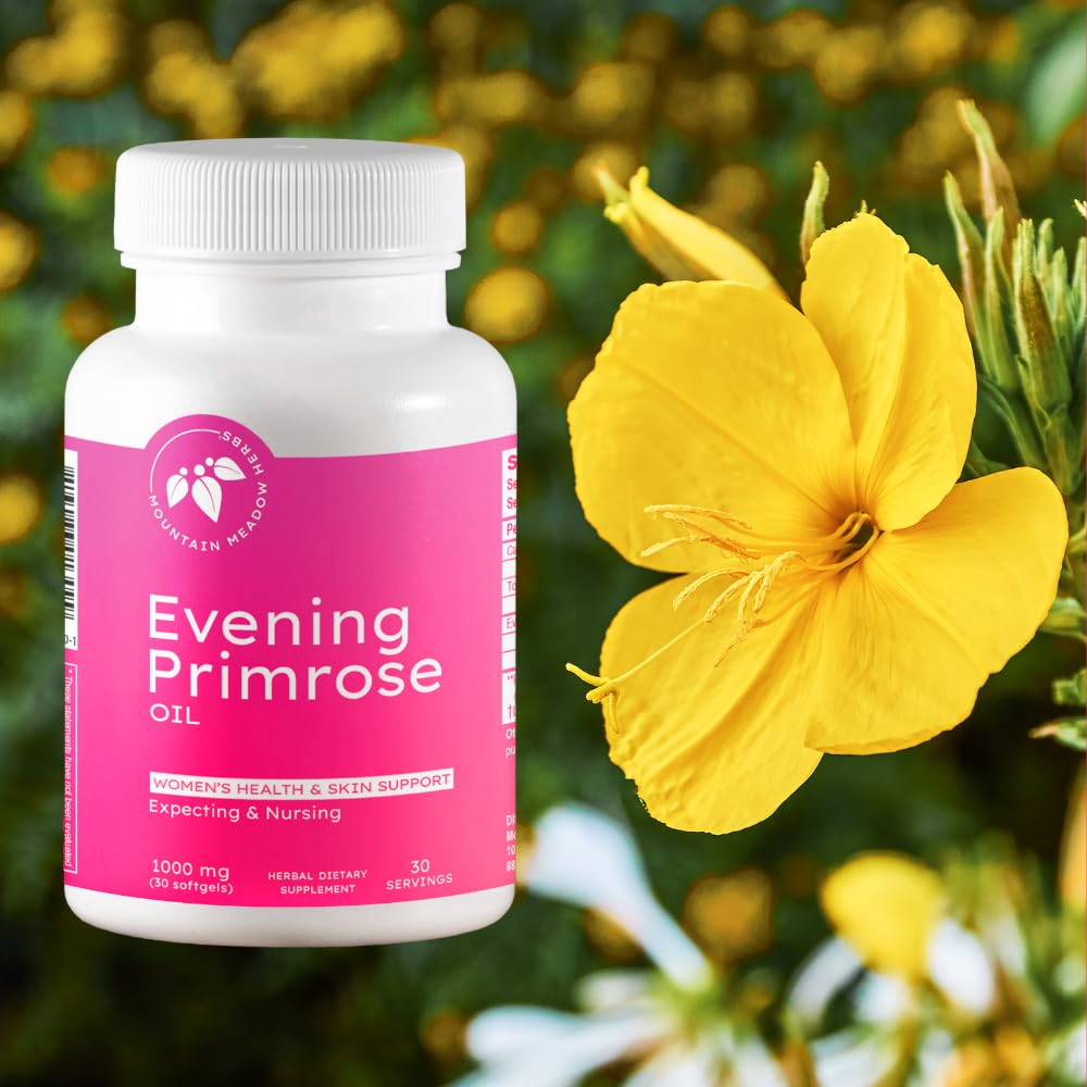 Mountain Meadow Herbs Evening Primrose Oil 1000mg Softgels, 30 Count