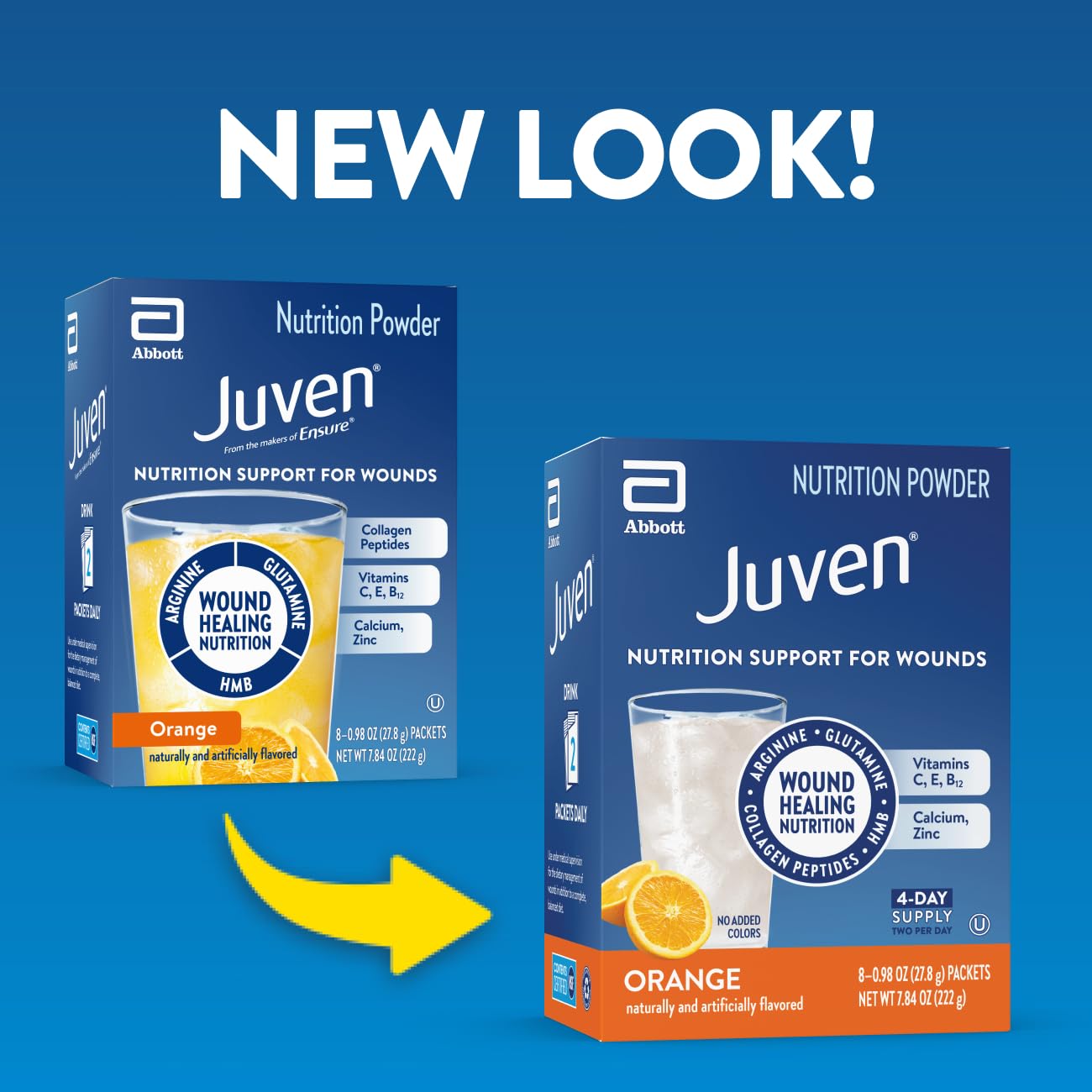 Juven Nutrition Support for Wound Healing Powder, 48 Count