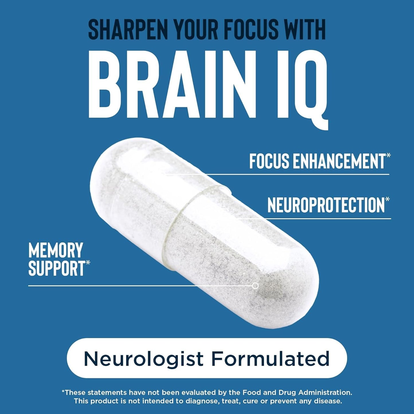Relaxium BrainIQ Nootropic Capsule, 60 Count